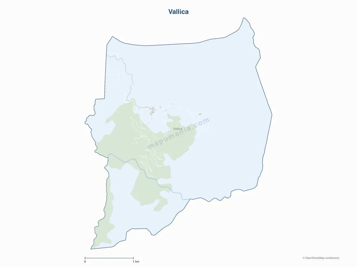 Carte de Vallica à personnaliser