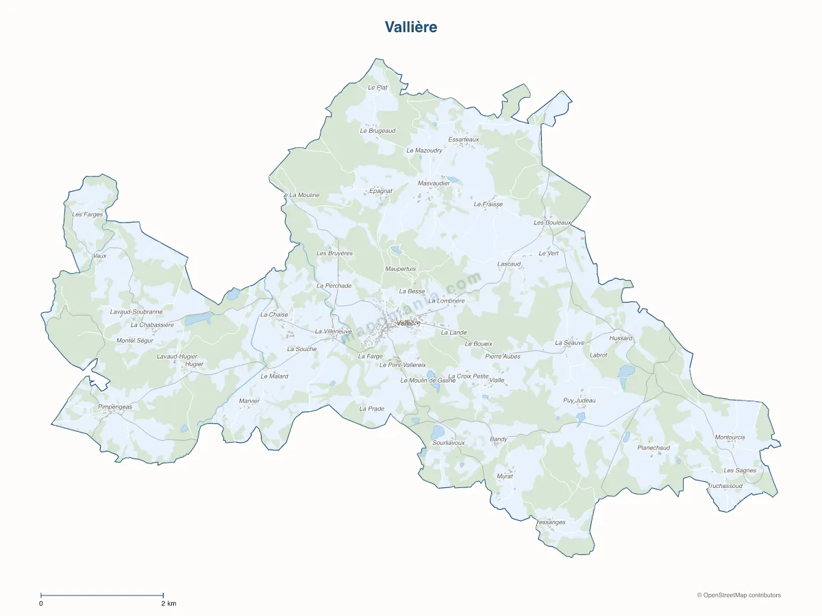 Carte de Vallière à personnaliser