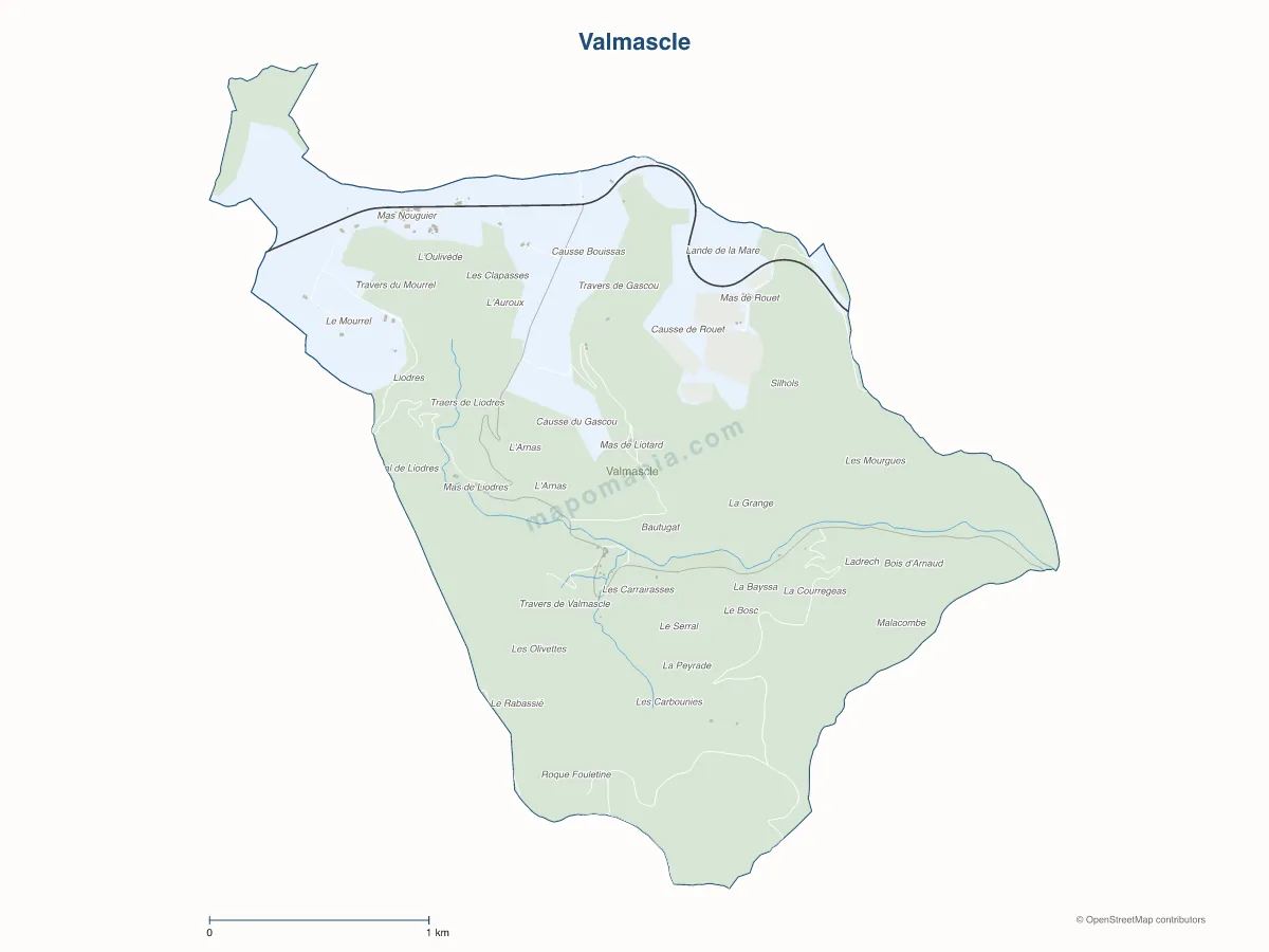 Carte de Valmascle à personnaliser