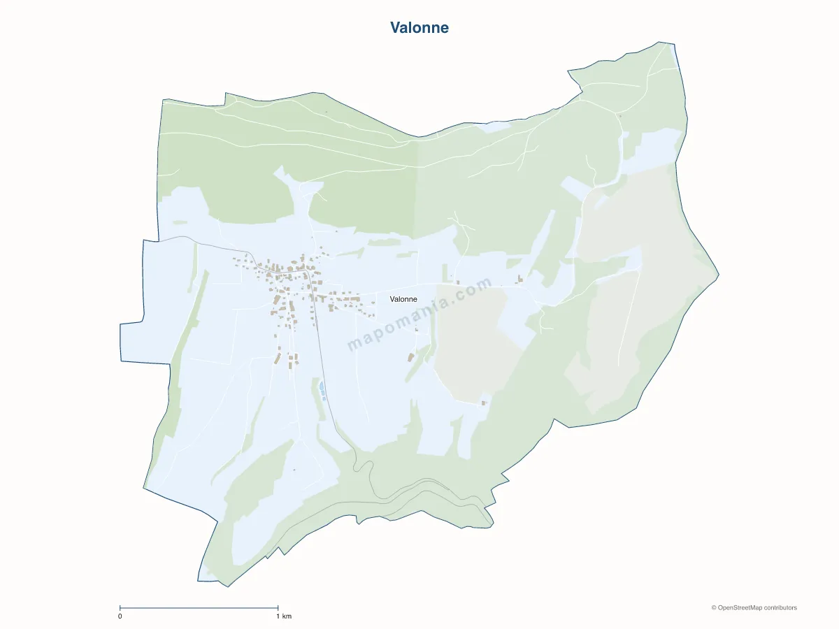 Carte de Valonne à personnaliser