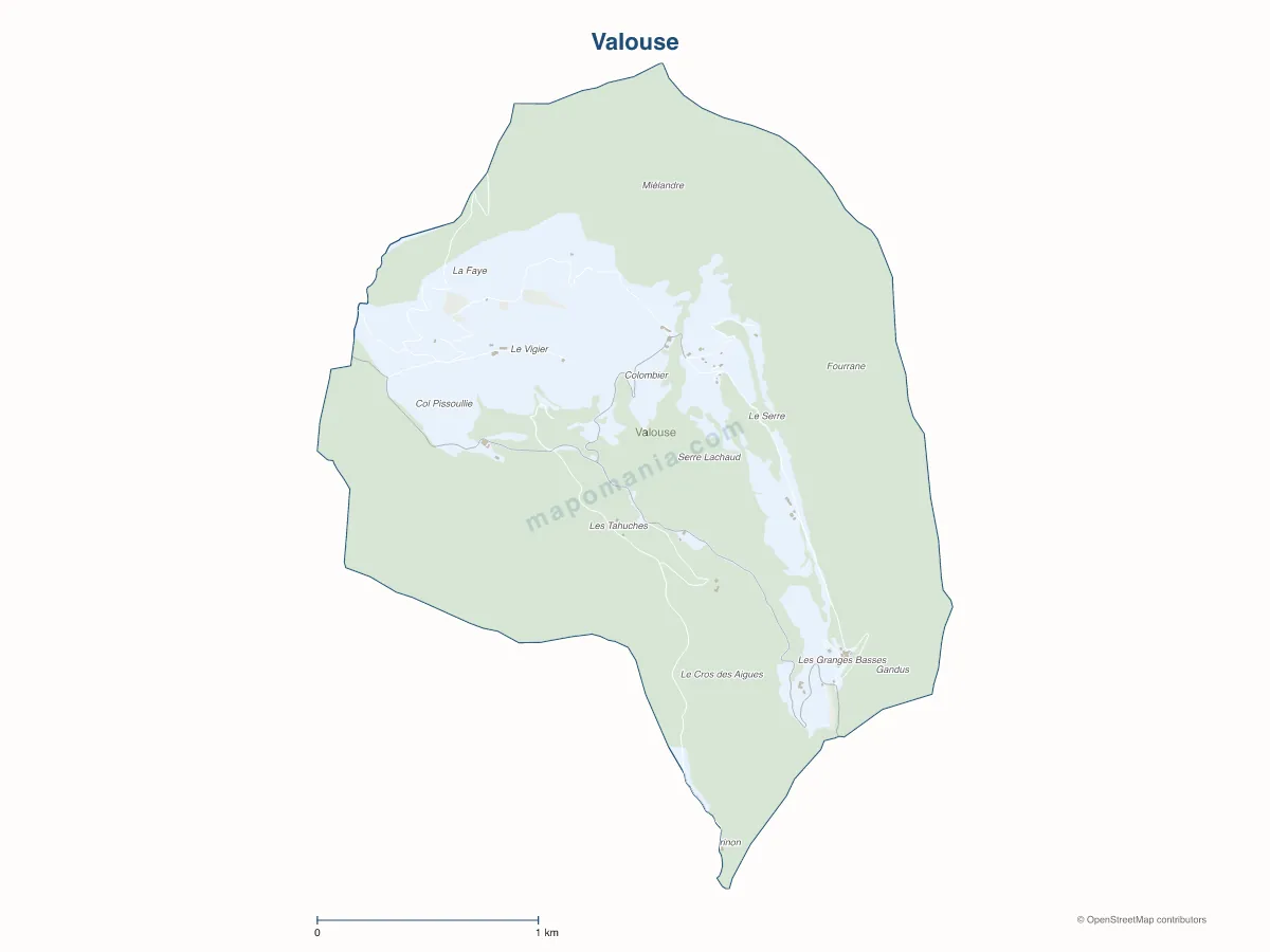 Carte de Valouse à personnaliser