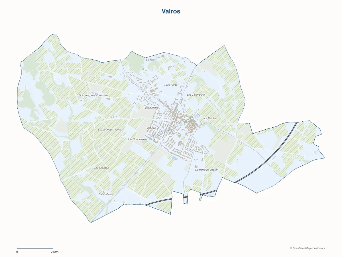 Carte de Valros à personnaliser