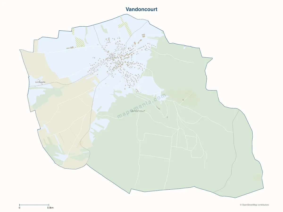 Carte de Vandoncourt à personnaliser