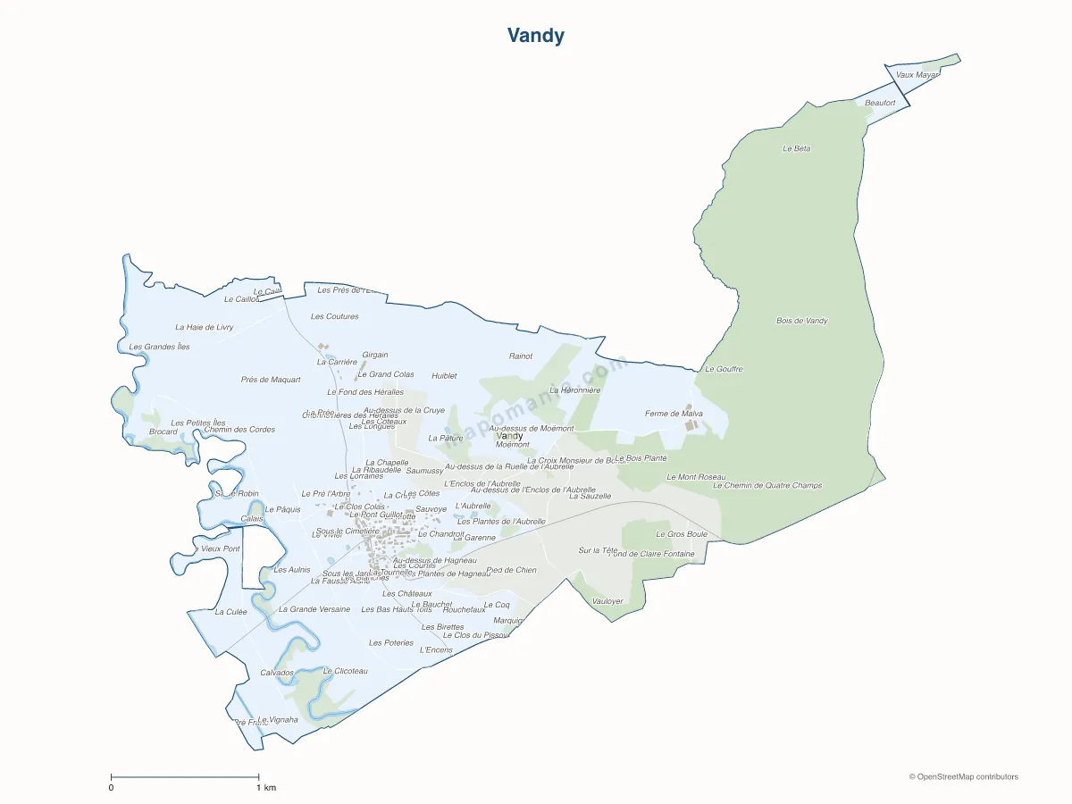 Carte de Vandy à personnaliser