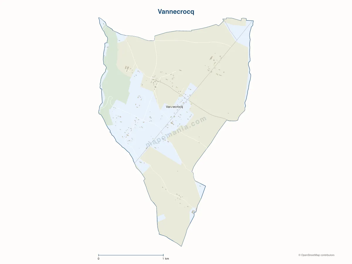 Carte de Vannecrocq à personnaliser