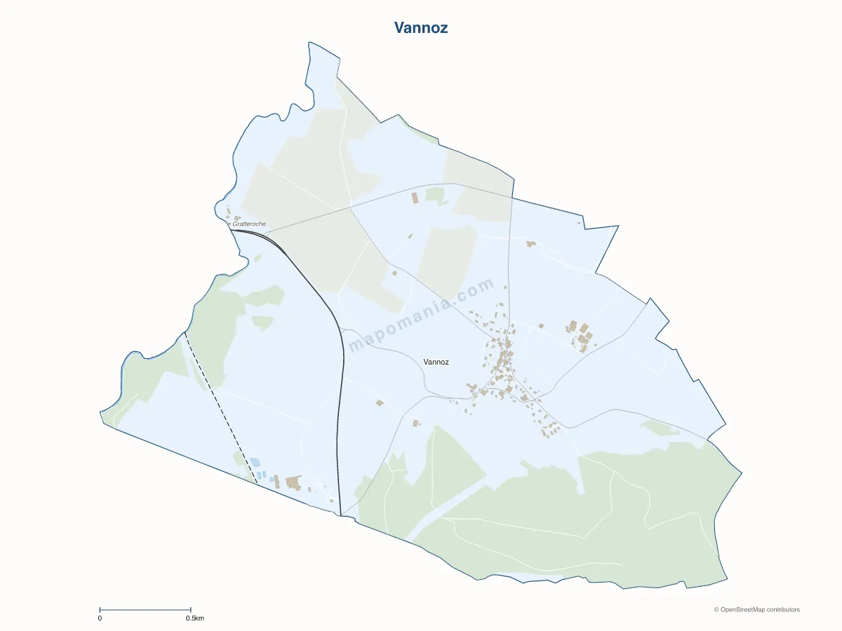 Carte de Vannoz à personnaliser