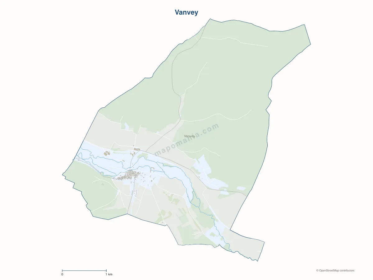 Carte de Vanvey à personnaliser