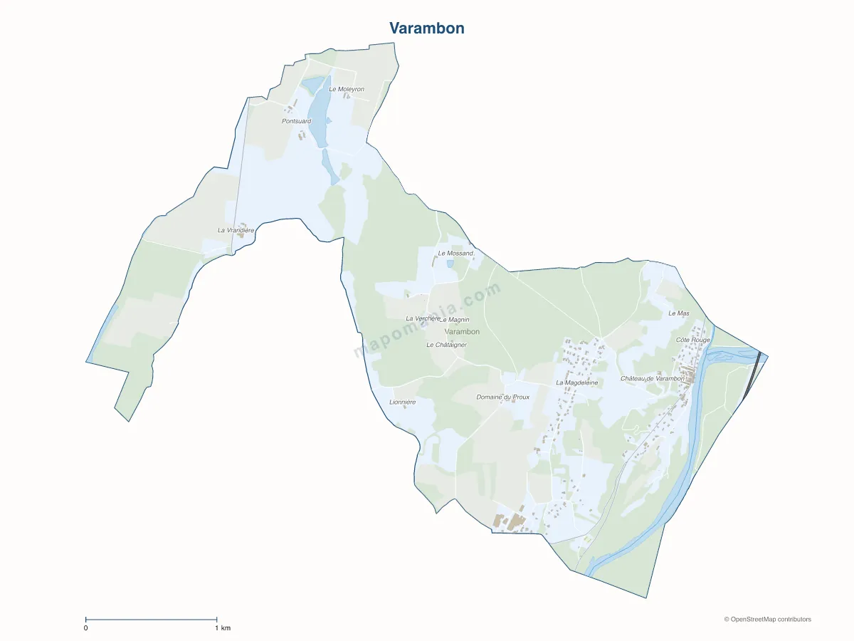 Carte de Varambon à personnaliser