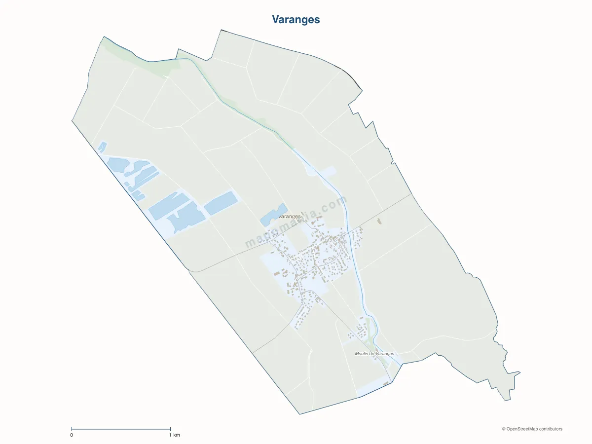 Carte de Varanges à personnaliser