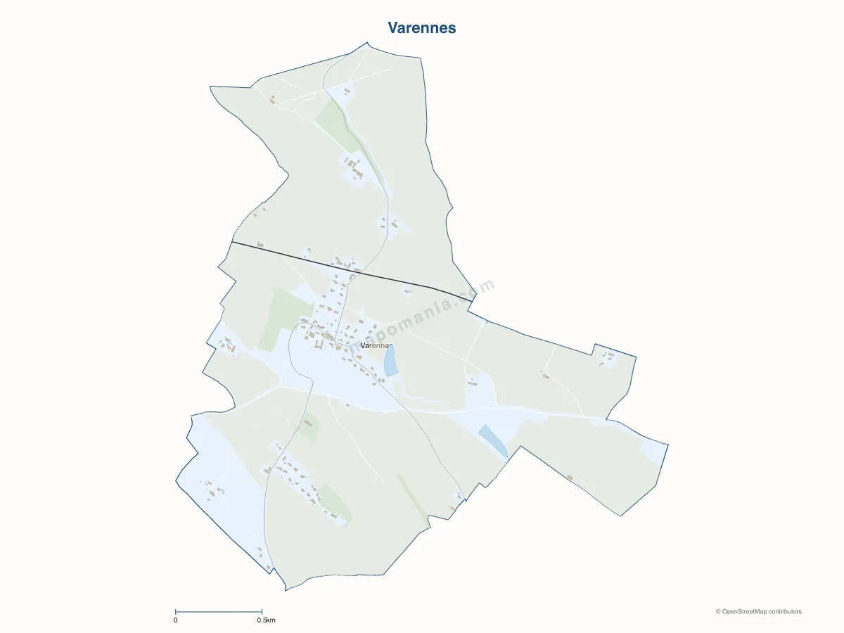 Carte de Varennes à personnaliser
