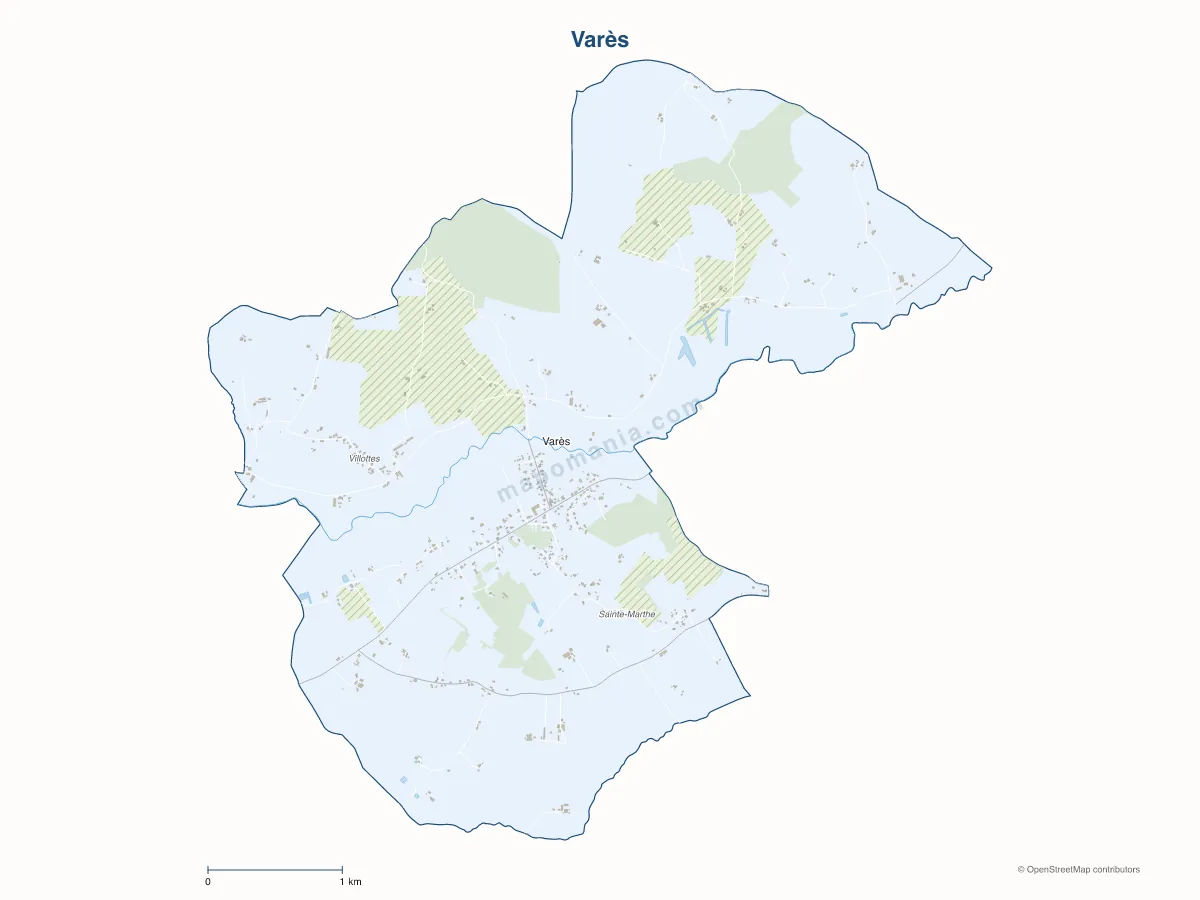 Carte de Varès à personnaliser