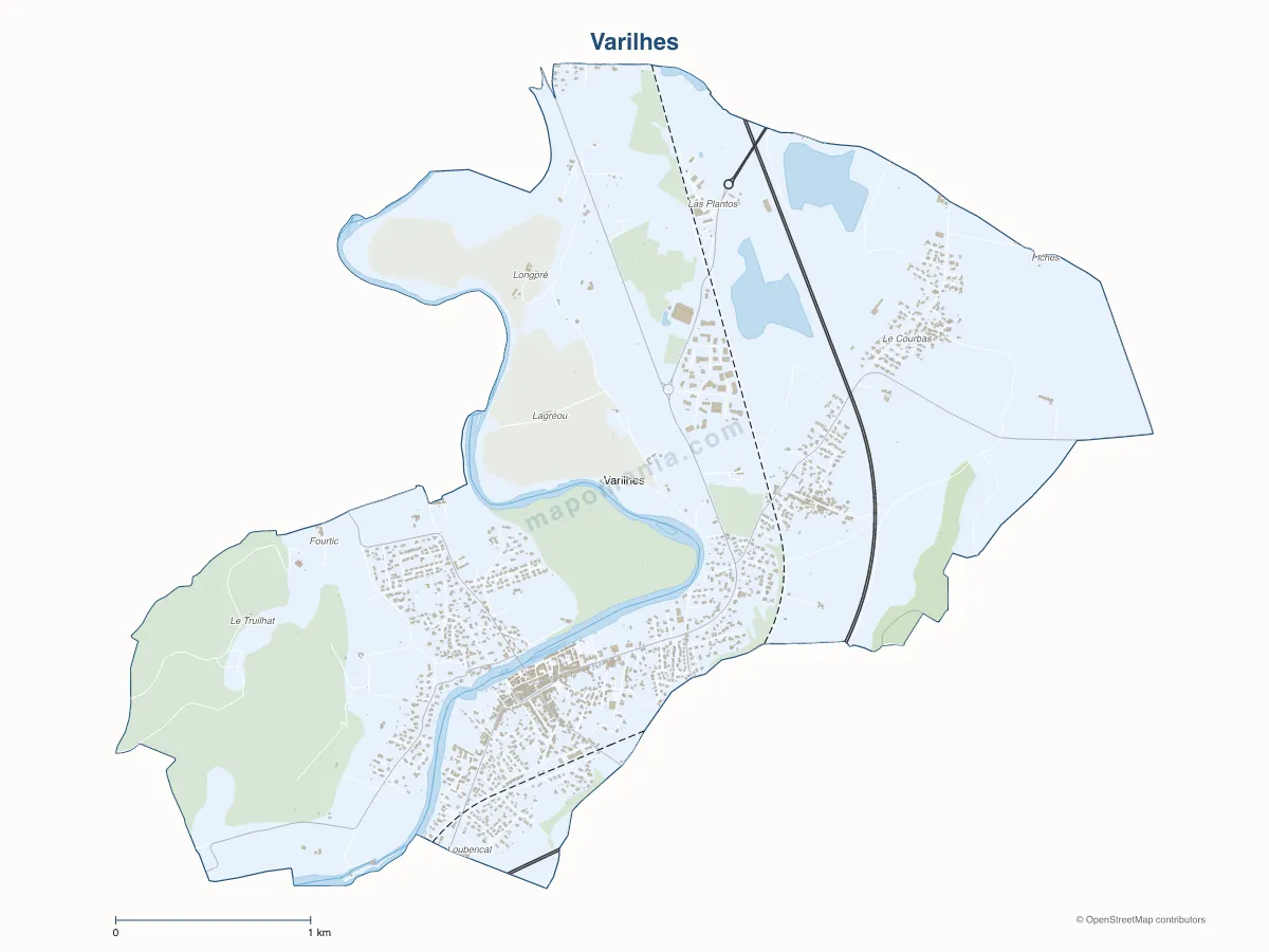 Carte de Varilhes à personnaliser