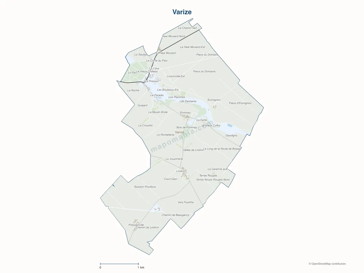Carte de Varize à personnaliser