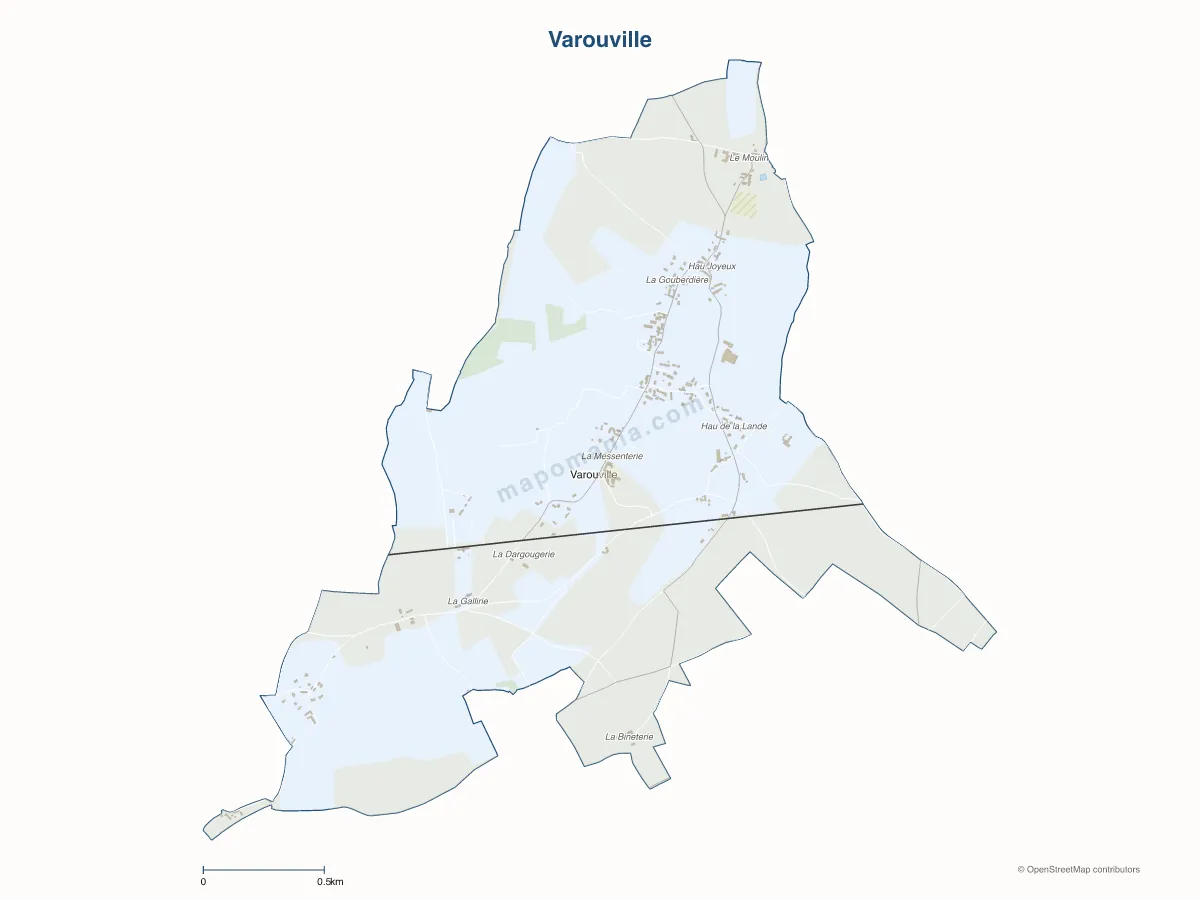 Carte de Varouville à personnaliser