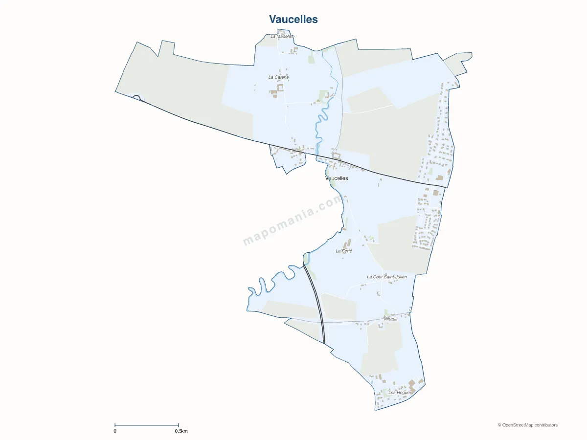 Carte de Vaucelles à personnaliser