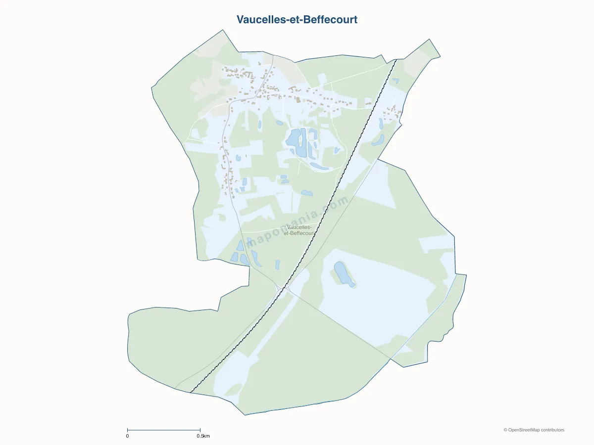Carte de Vaucelles-et-Beffecourt à personnaliser