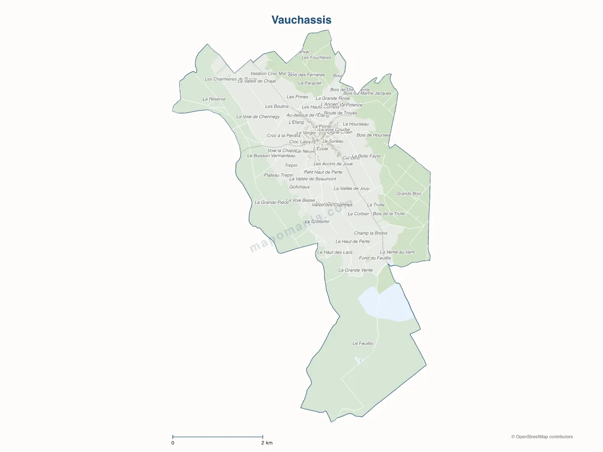 Carte de Vauchassis à personnaliser