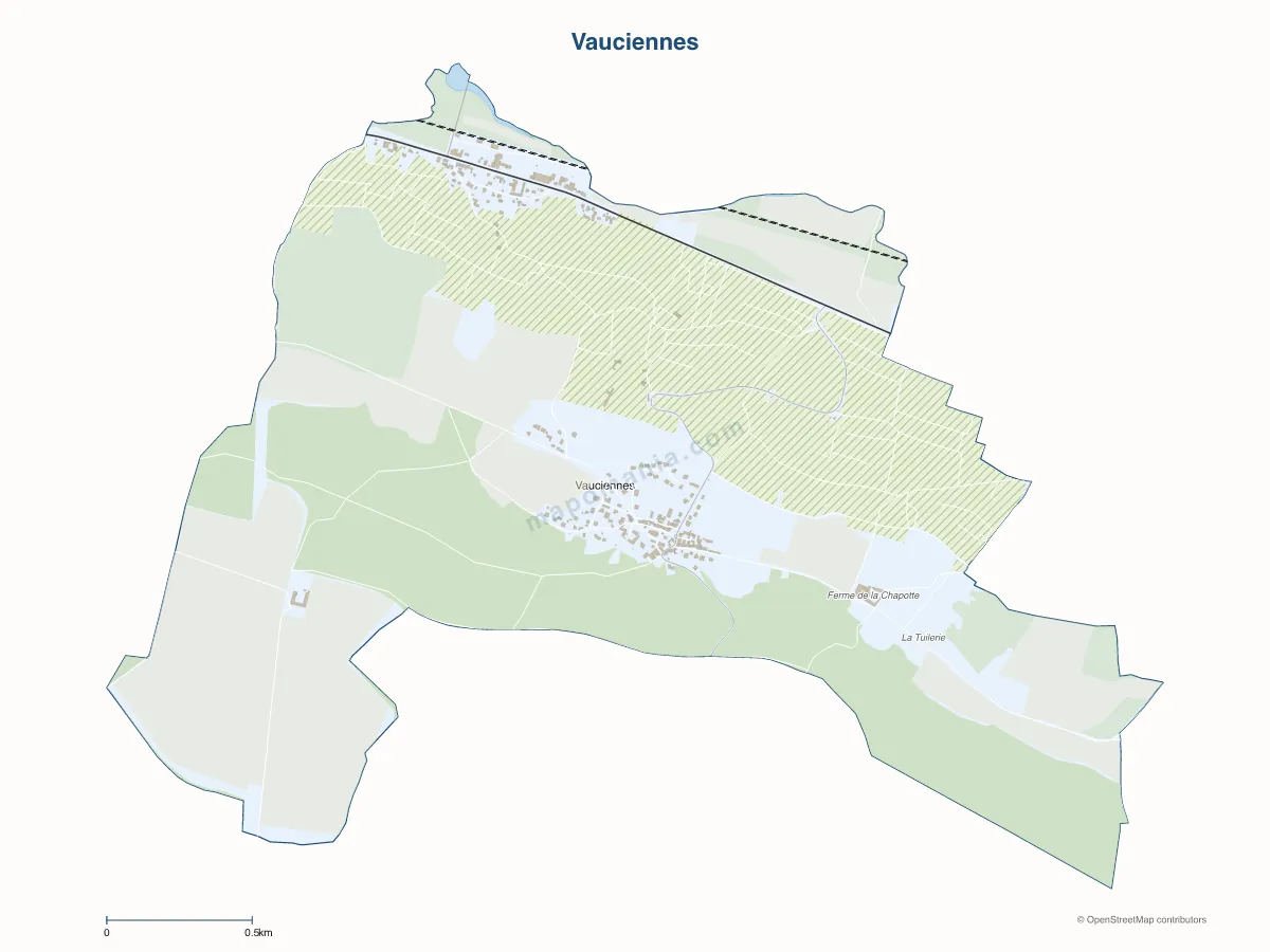Carte de Vauciennes à personnaliser