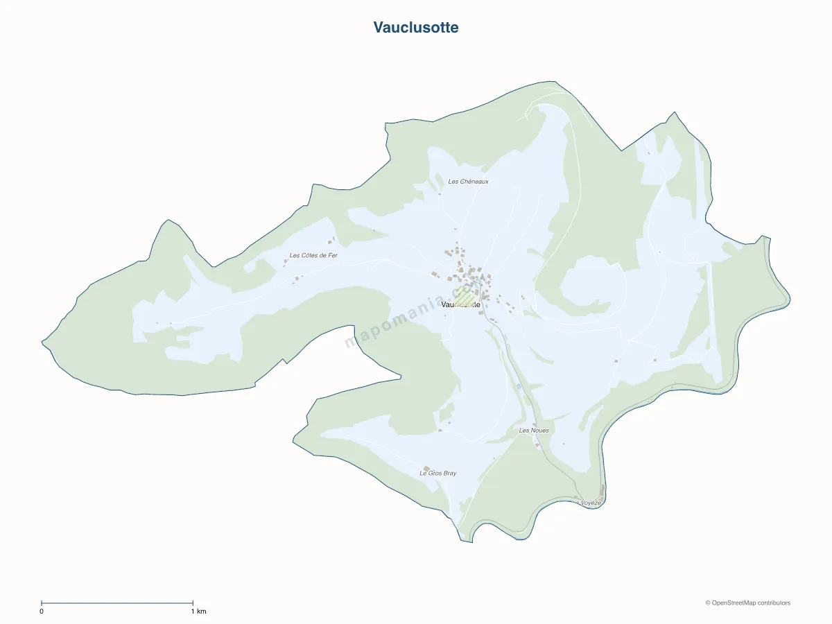 Carte de Vauclusotte à personnaliser