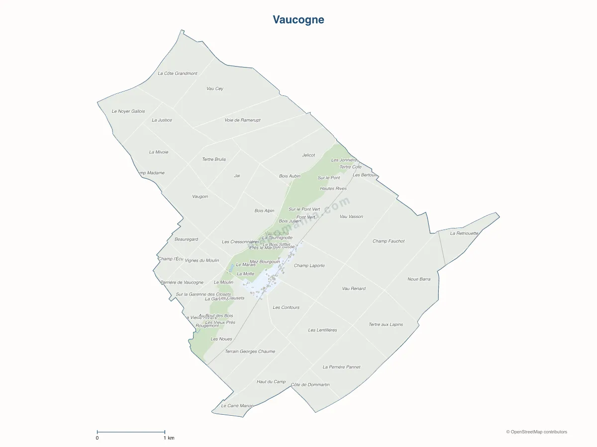 Carte de Vaucogne à personnaliser