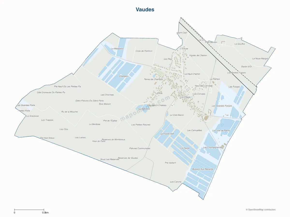 Carte de Vaudes à personnaliser