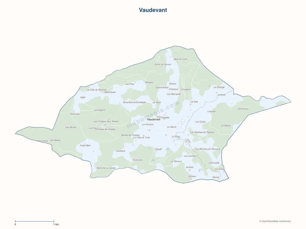 Carte de Vaudevant à personnaliser