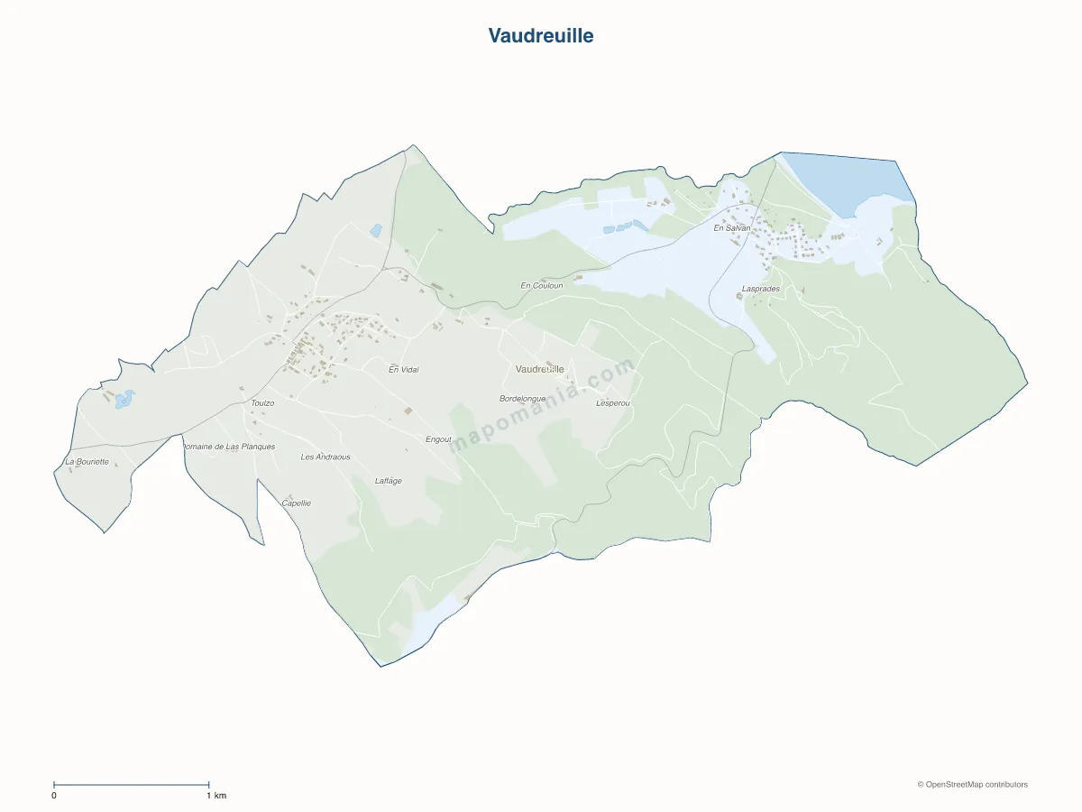 Carte de Vaudreuille à personnaliser