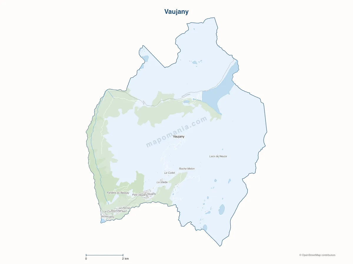 Carte de Vaujany à personnaliser