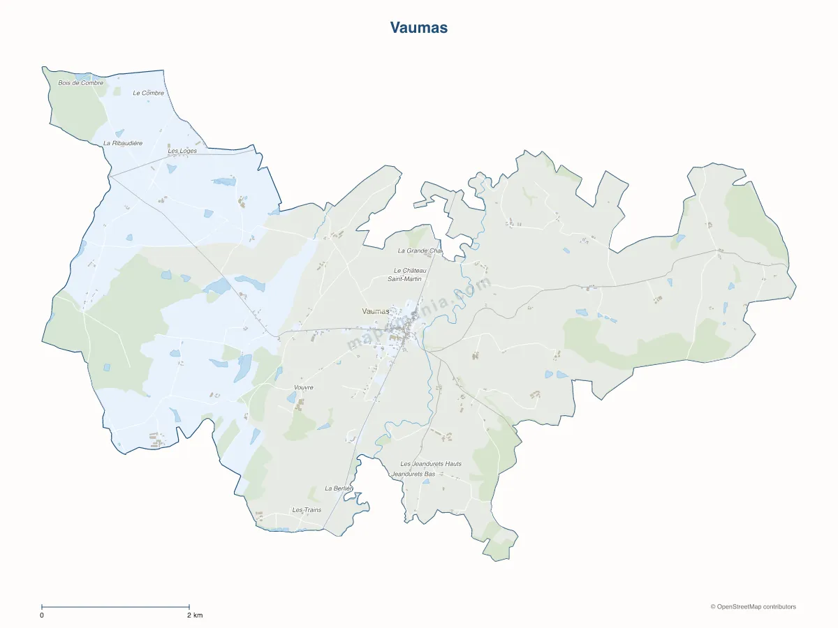 Carte de Vaumas à personnaliser