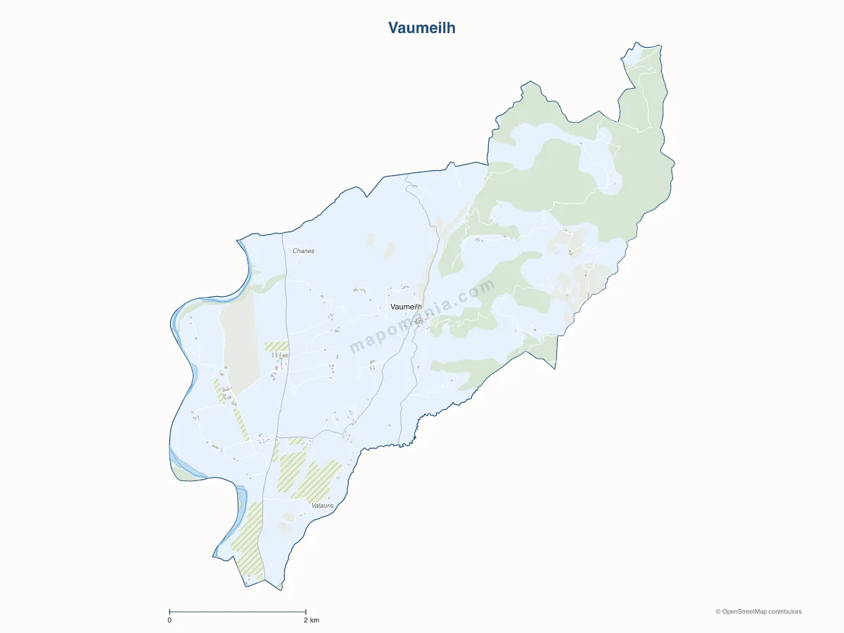 Carte de Vaumeilh à personnaliser