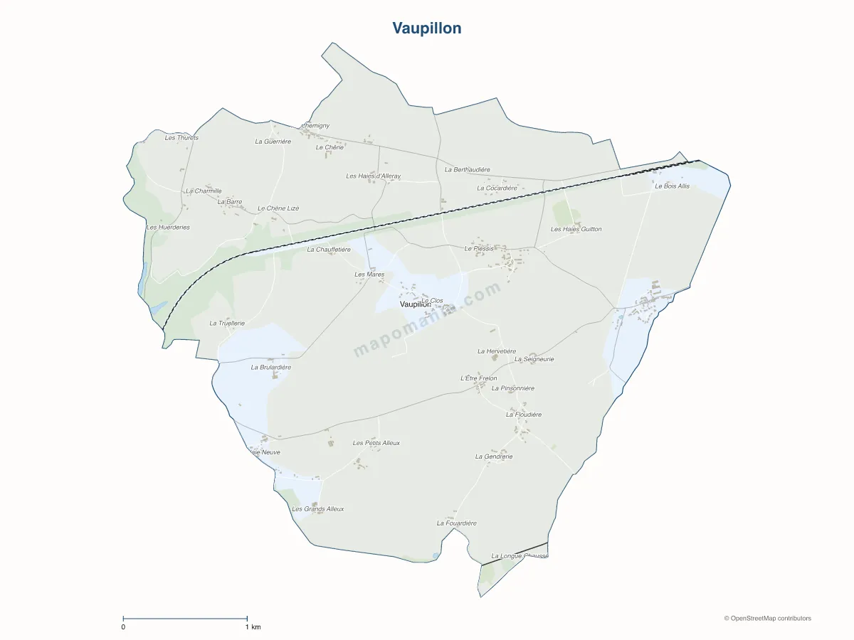 Carte de Vaupillon à personnaliser