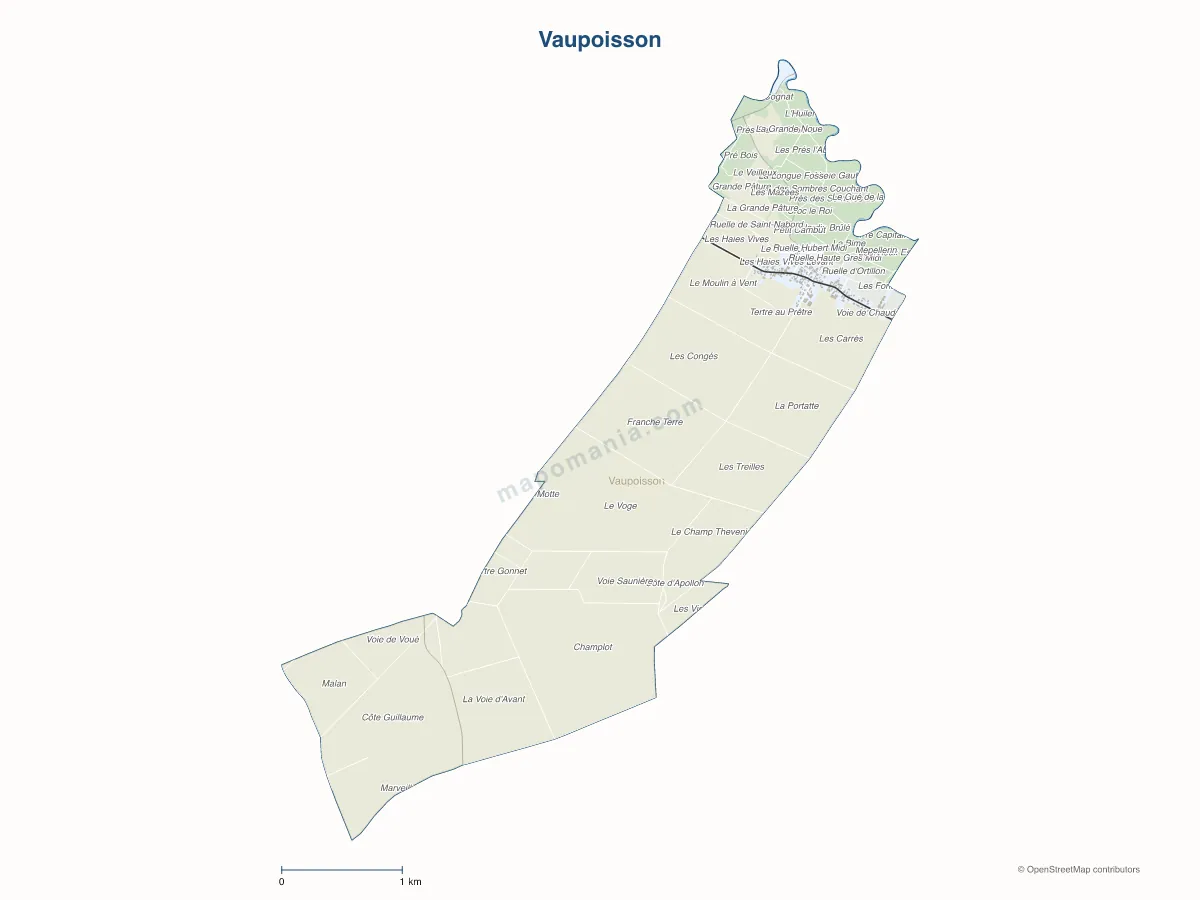 Carte de Vaupoisson à personnaliser