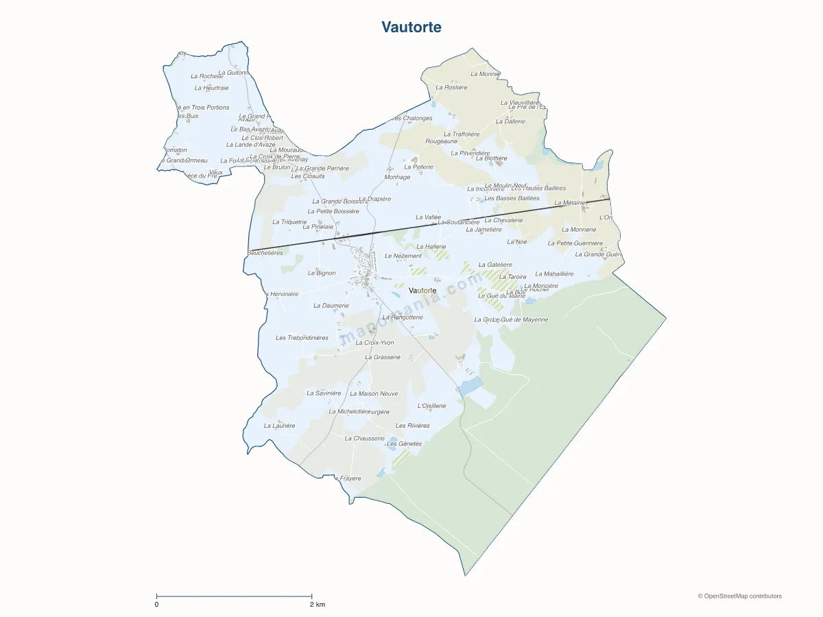 Carte de Vautorte à personnaliser