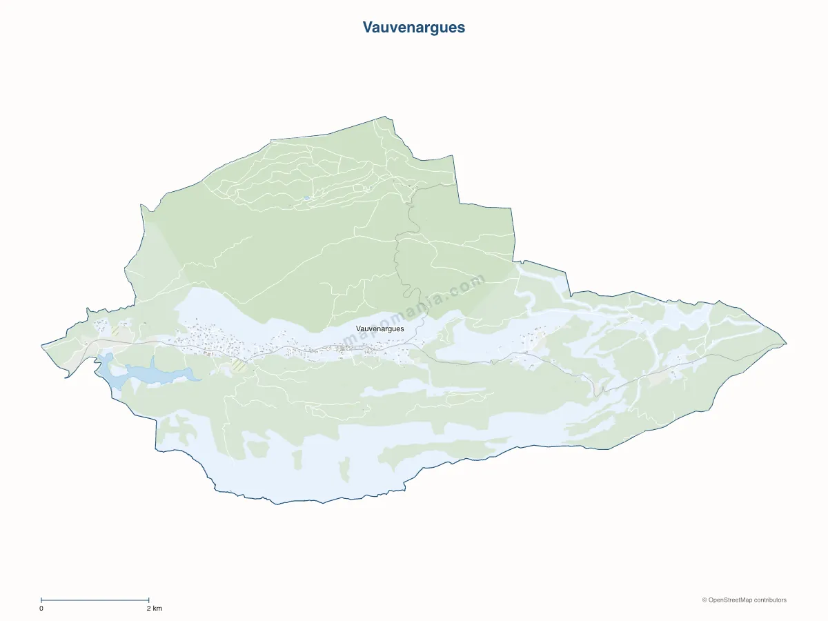 Carte de Vauvenargues à personnaliser