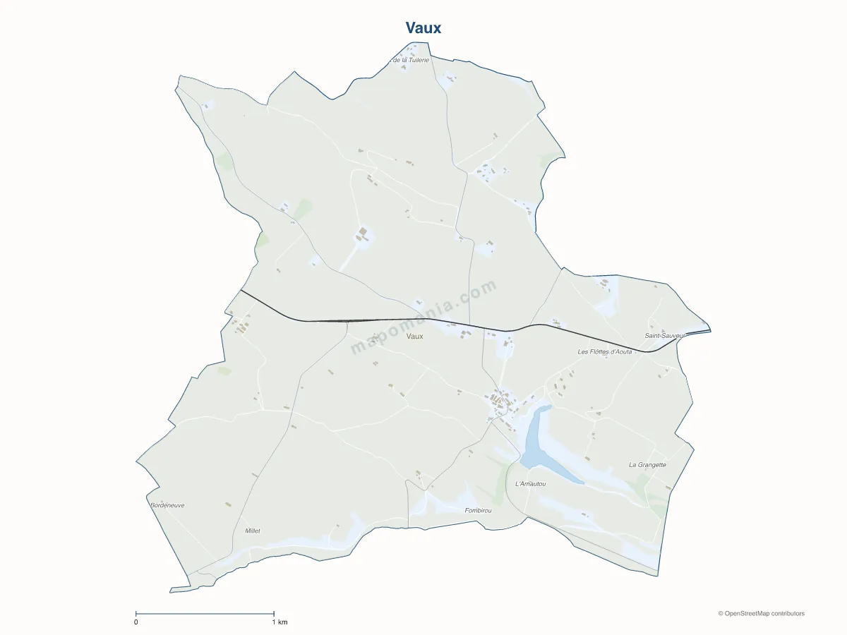 Carte de Vaux à personnaliser
