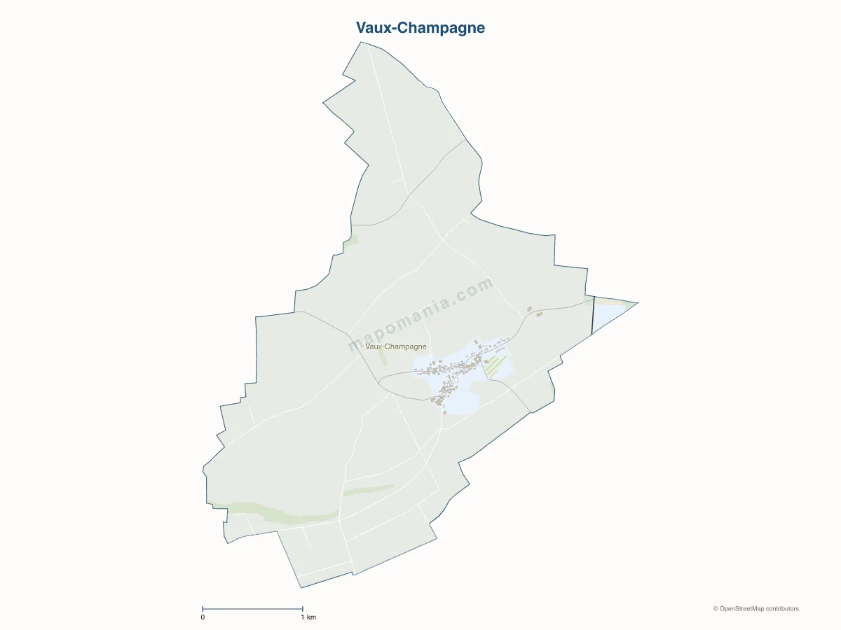 Carte de Vaux-Champagne à personnaliser