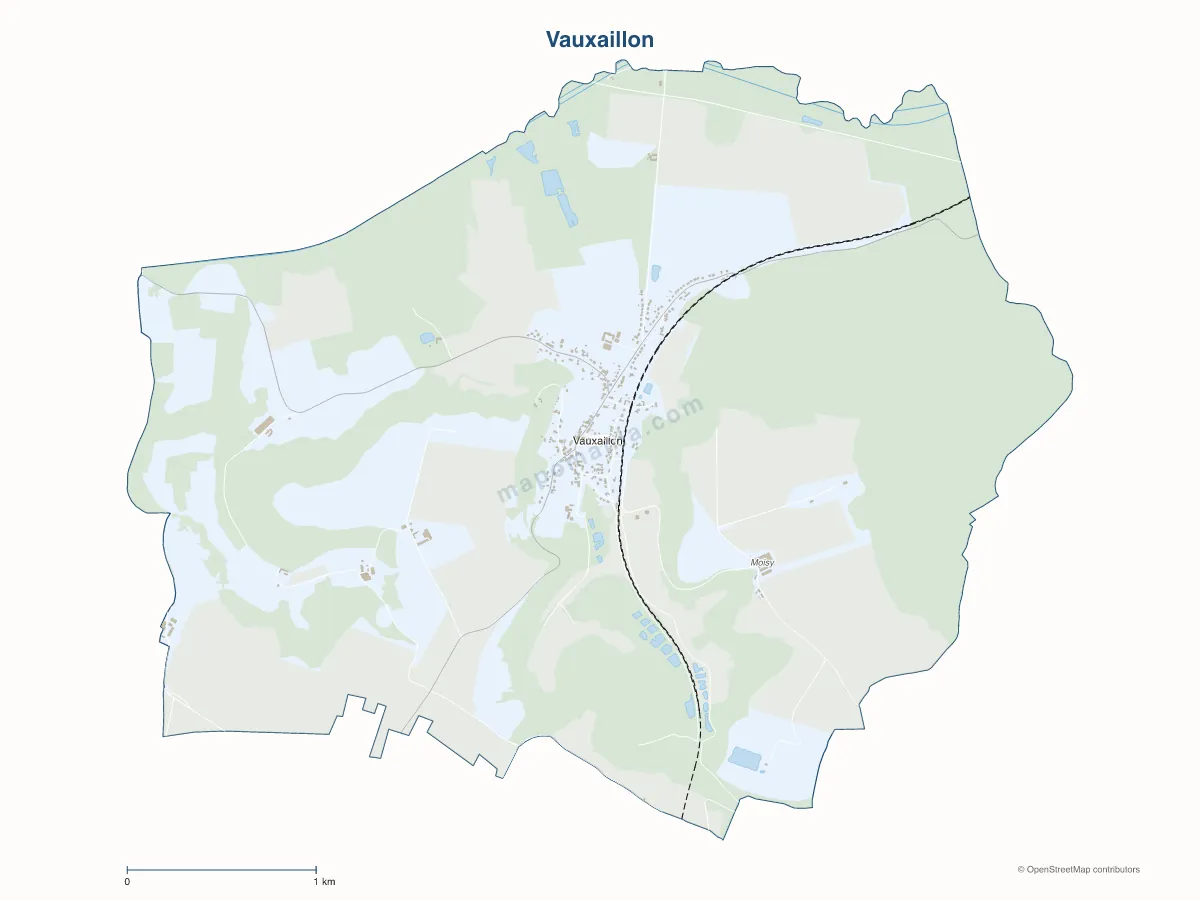 Carte de Vauxaillon à personnaliser