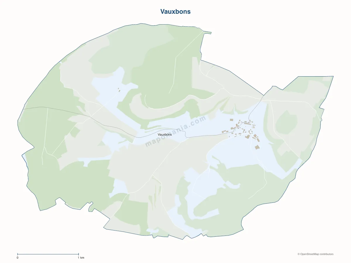 Carte de Vauxbons à personnaliser