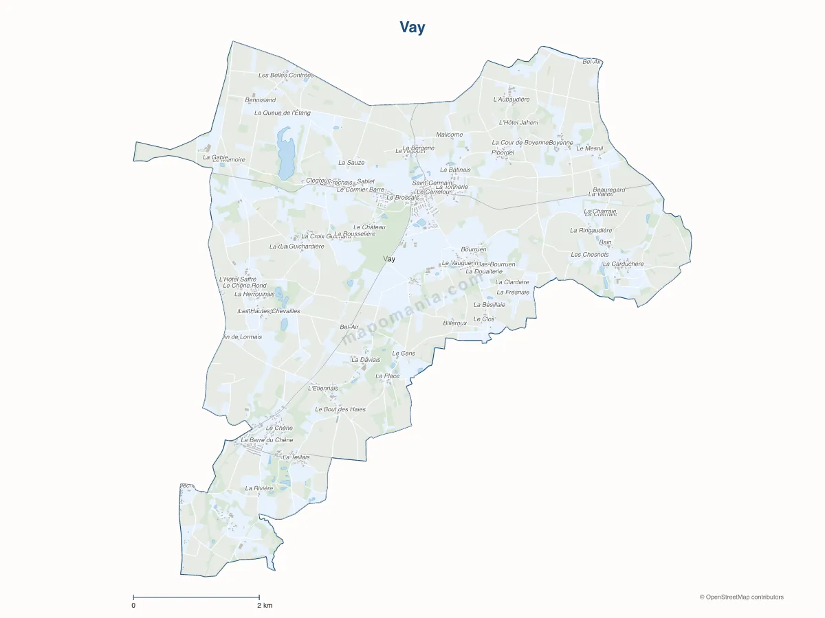 Carte de Vay à personnaliser
