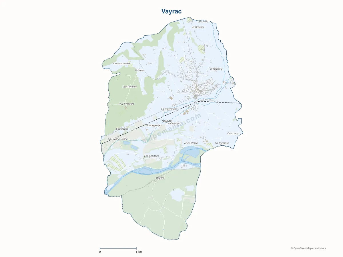 Carte de Vayrac à personnaliser