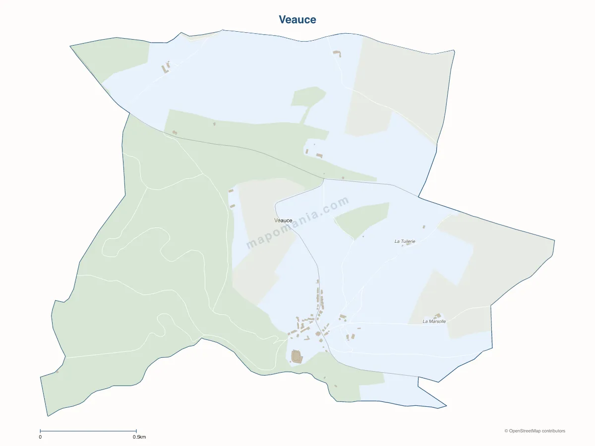 Carte de Veauce à personnaliser