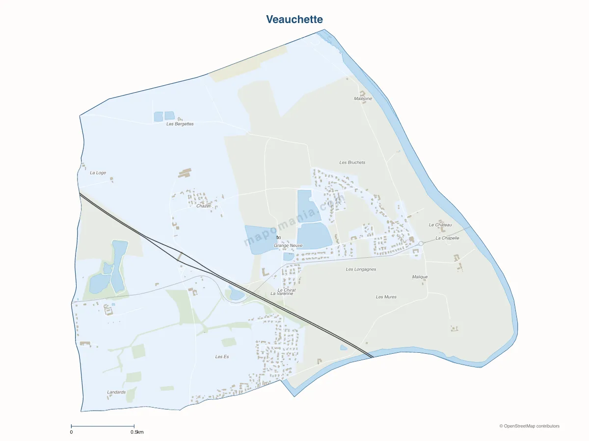 Carte de Veauchette à personnaliser