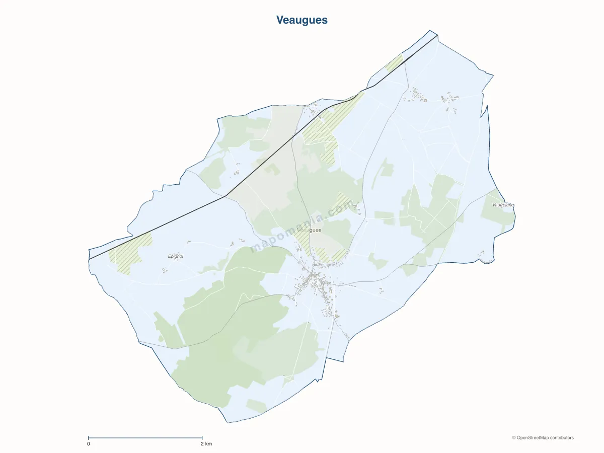 Carte de Veaugues à personnaliser