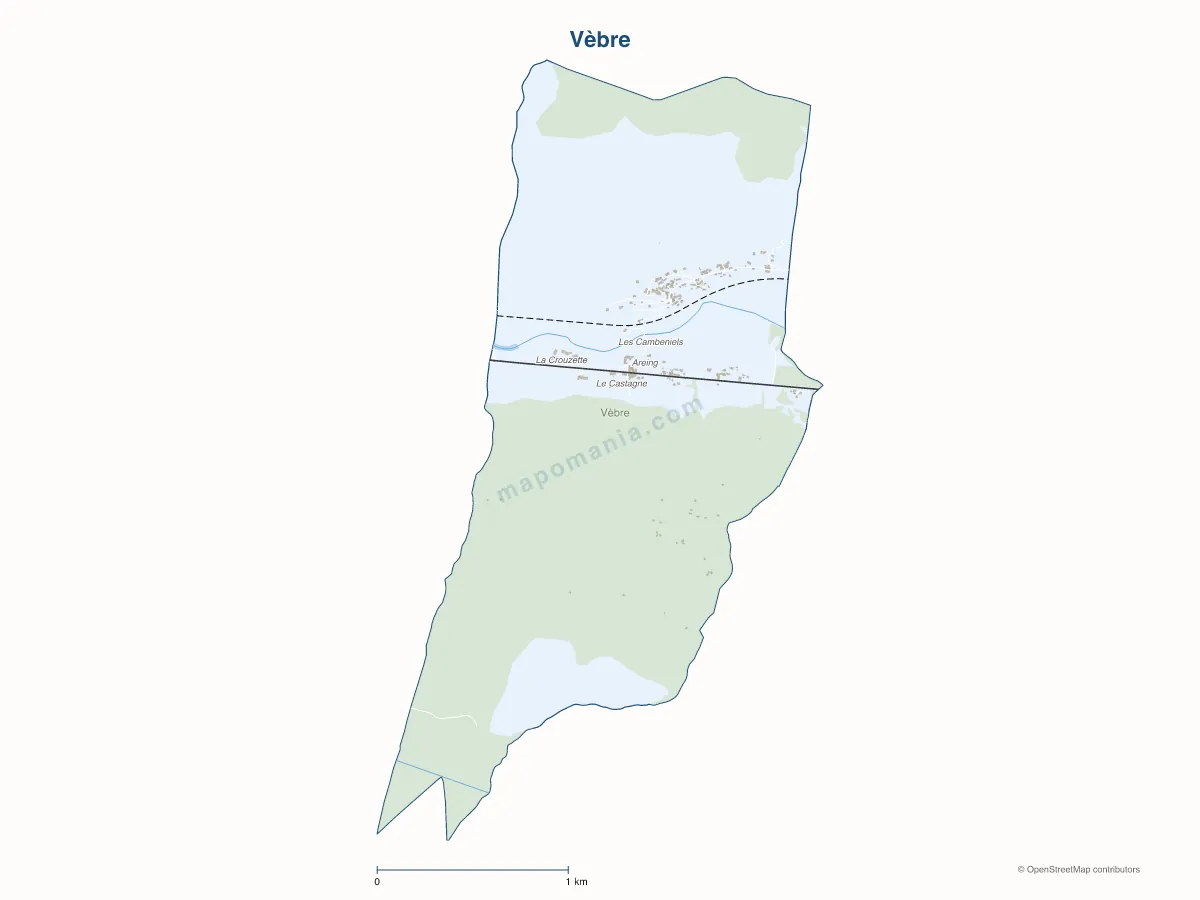 Carte de Vèbre à personnaliser