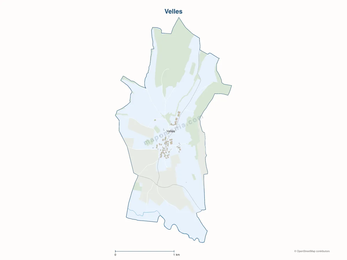 Carte de Velles à personnaliser