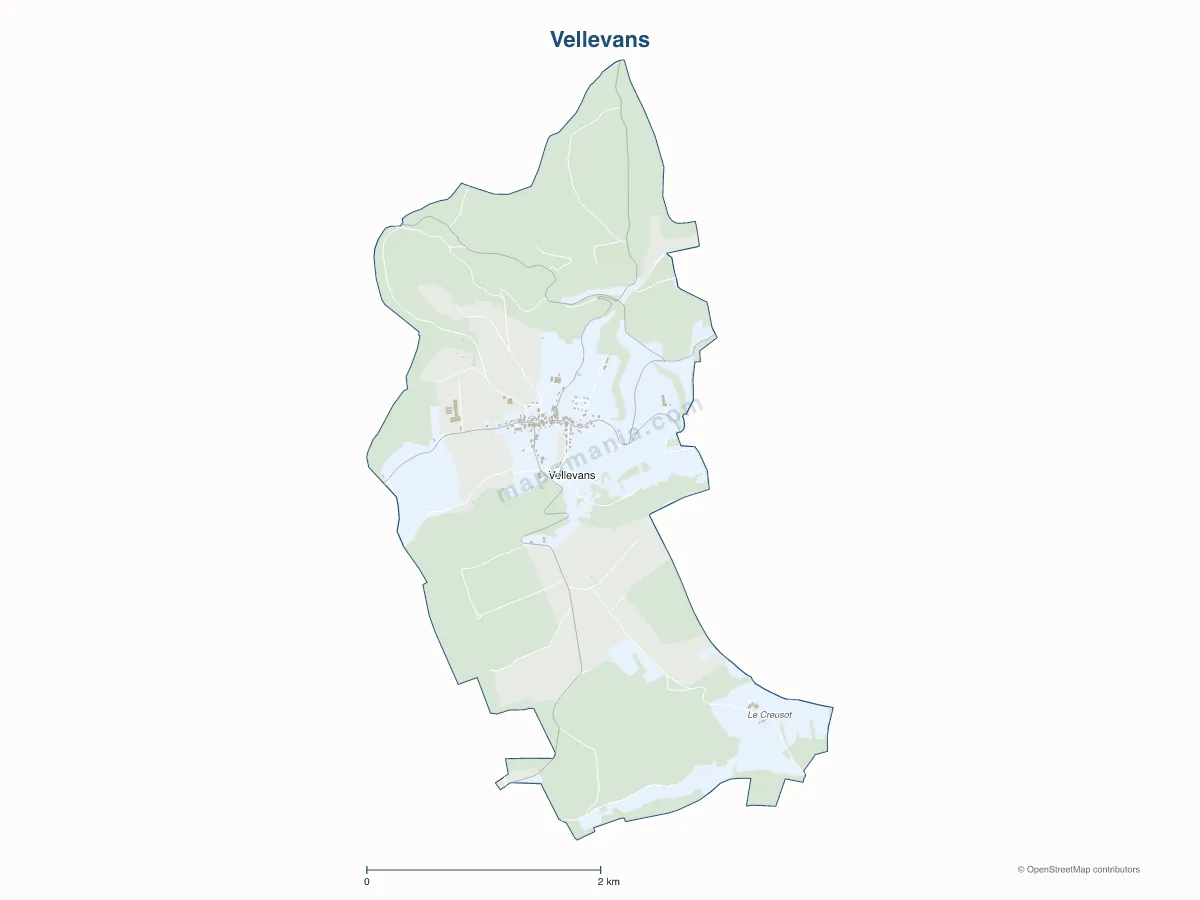 Carte de Vellevans à personnaliser