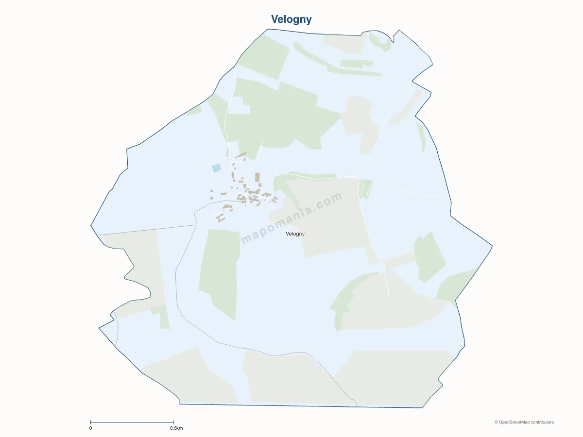 Carte de Velogny à personnaliser