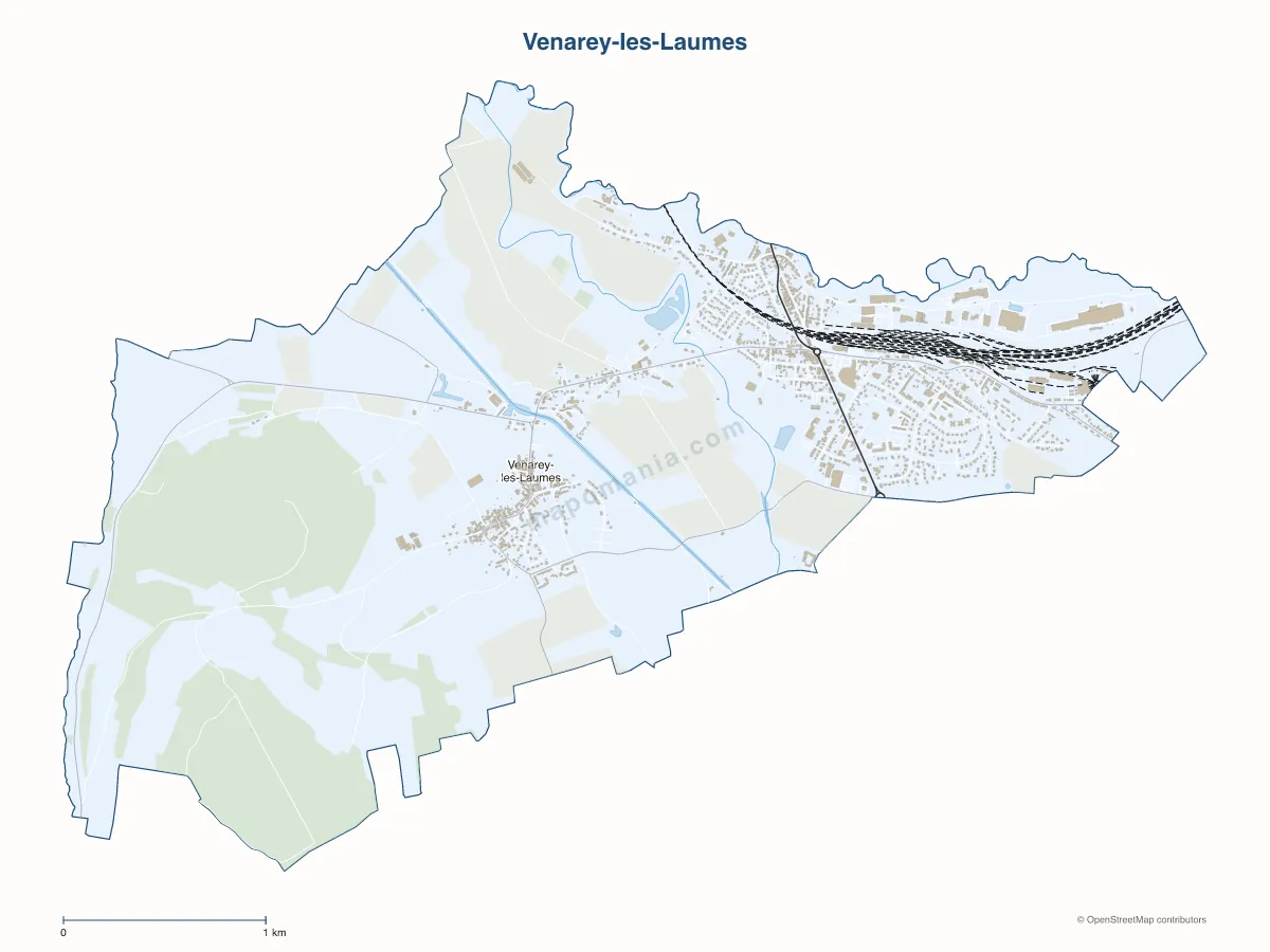 Carte de Venarey-les-Laumes à personnaliser