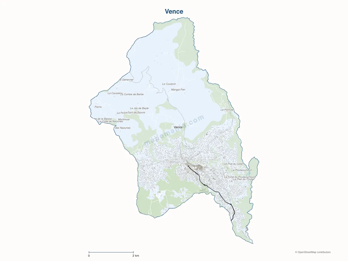 Carte de Vence à personnaliser