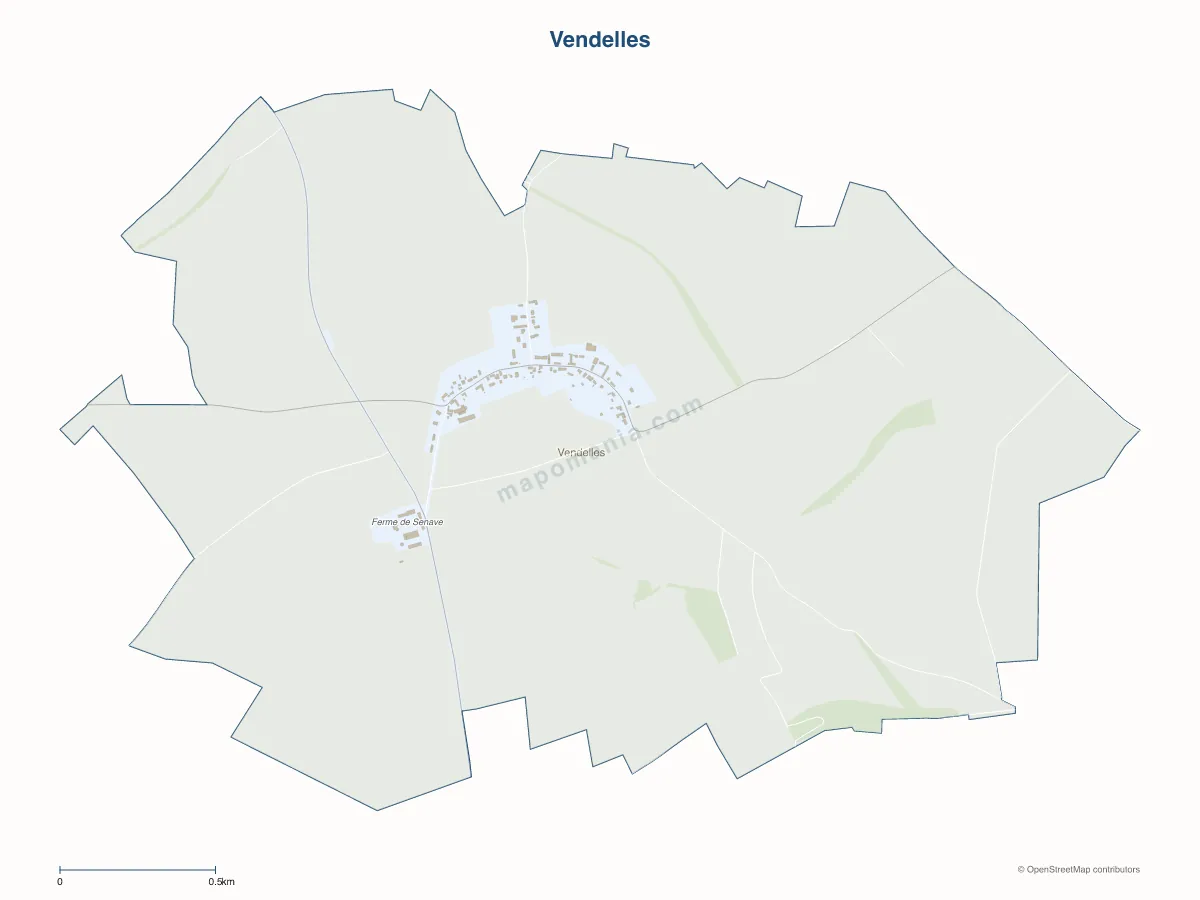 Carte de Vendelles à personnaliser